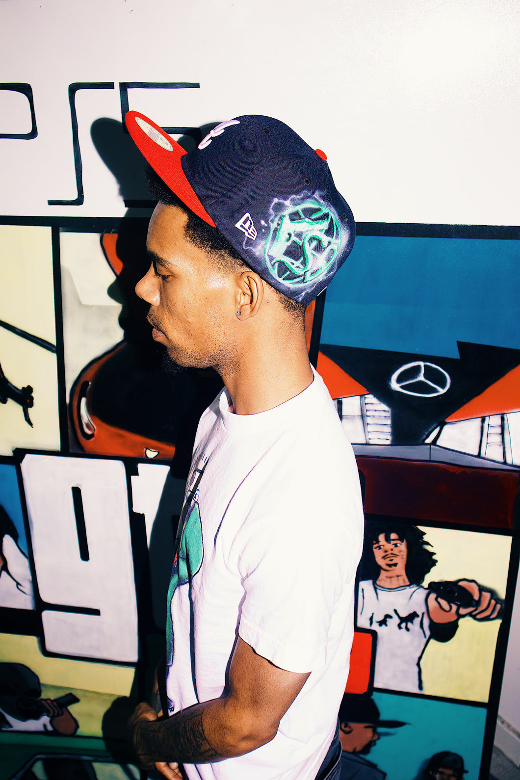 RSG Airbrush Hat - Navy/Red